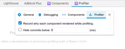 Profiler tab screenshot